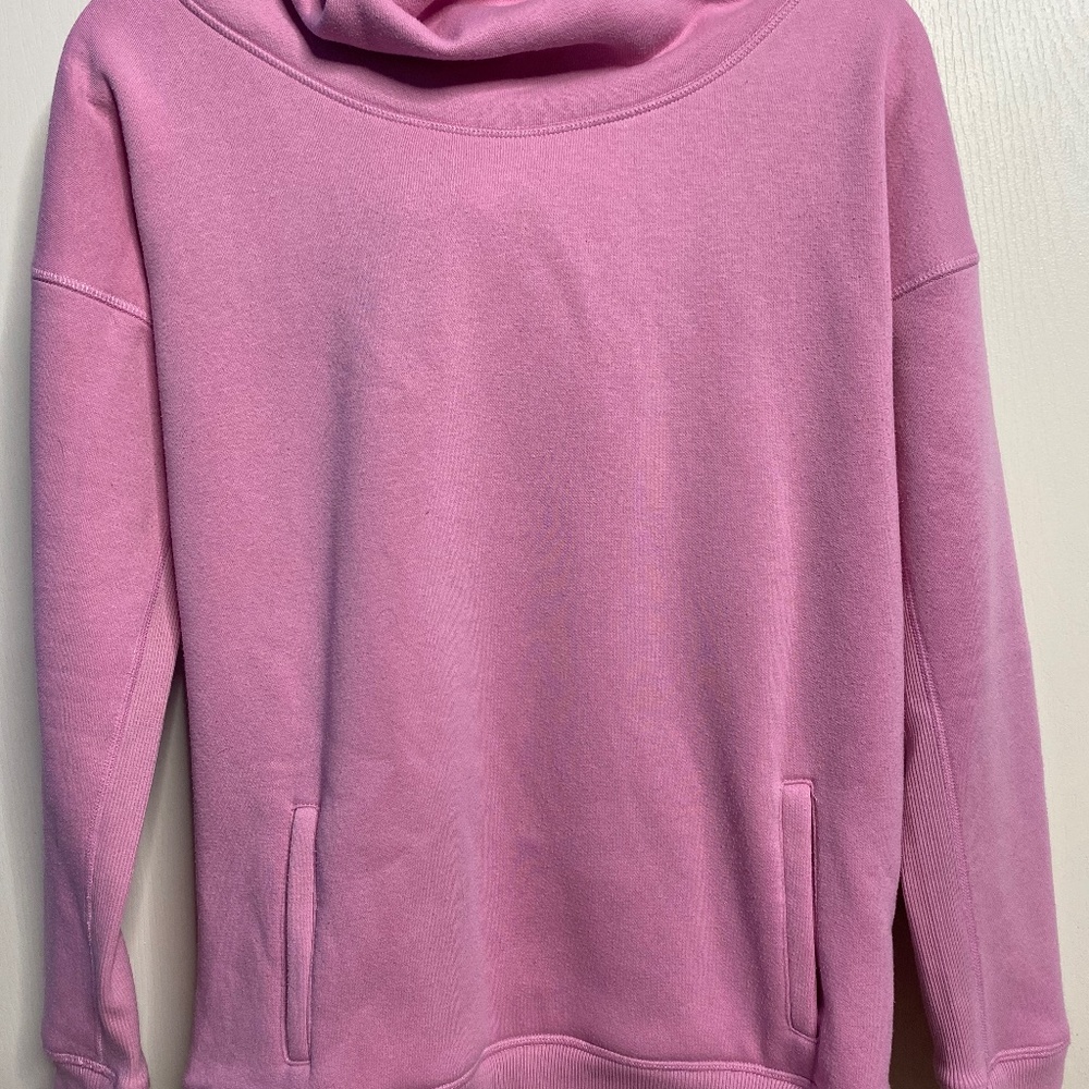 Pink cowel neck hoodie